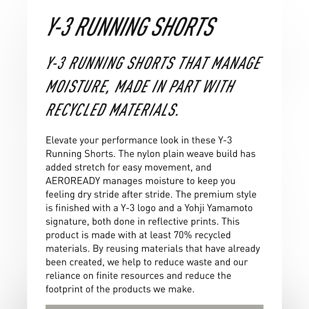 Y-3 Adidas Yohji Yamamoto Y-3 Logo-Printed Mid-Rise Running Shorts - Picture 8 of 15